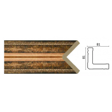 Уголок Decor Dizayn 140-767 Полистирол 2400*81*81 мм