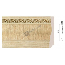 Плинтус широкий с каб. каналом Decor Dizayn 153-5 Полистирол 2400*95*15 мм