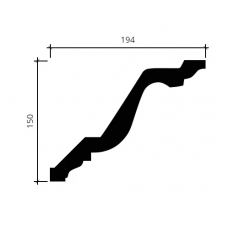 Карниз Европласт 1.50.134 гибкий Пенополиуретан 2000*150*193 мм