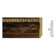 Плинтус с пров.каб Decor Dizayn 153-1084 Полистирол 2400*95*14 мм